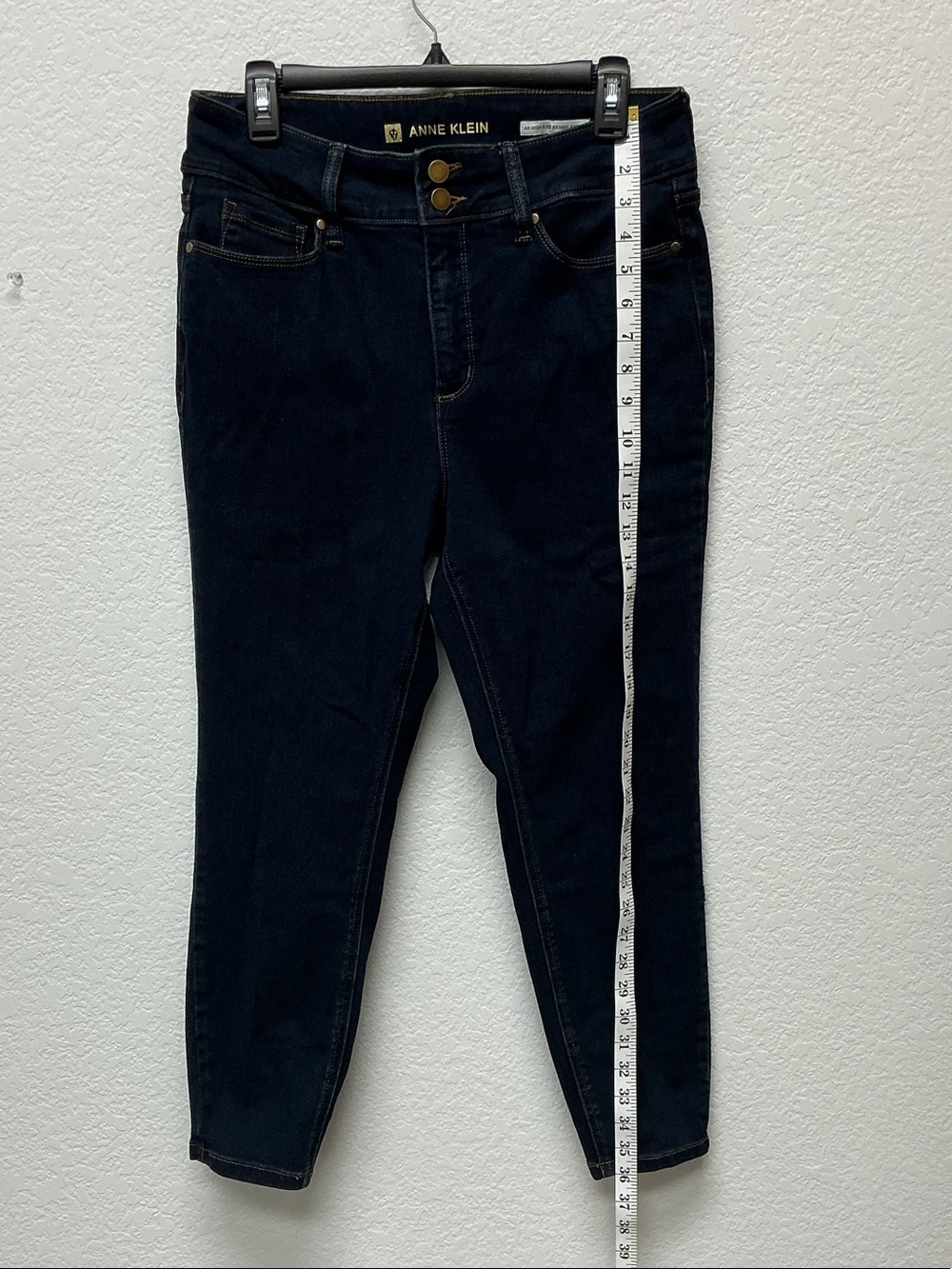 Anne Klein Women's Navy High-Rise Skinny Jeans